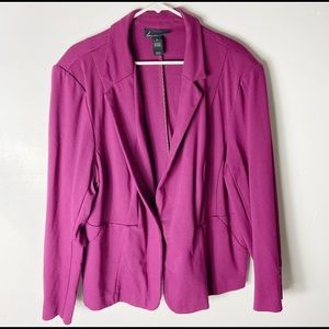 Lane Bryant Womens Purple Career Style Blazer
